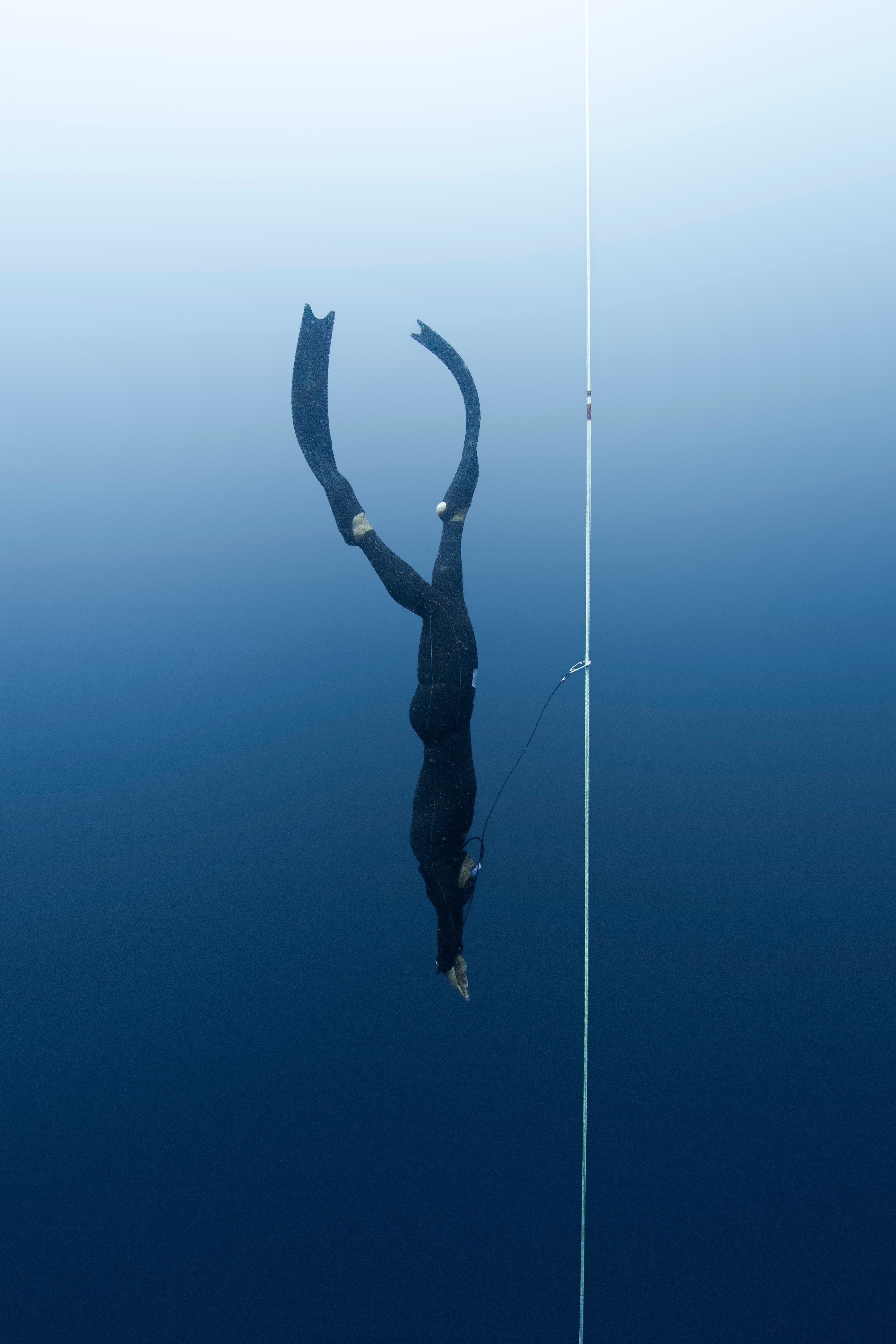 Underwater freediving safety support in Mabini