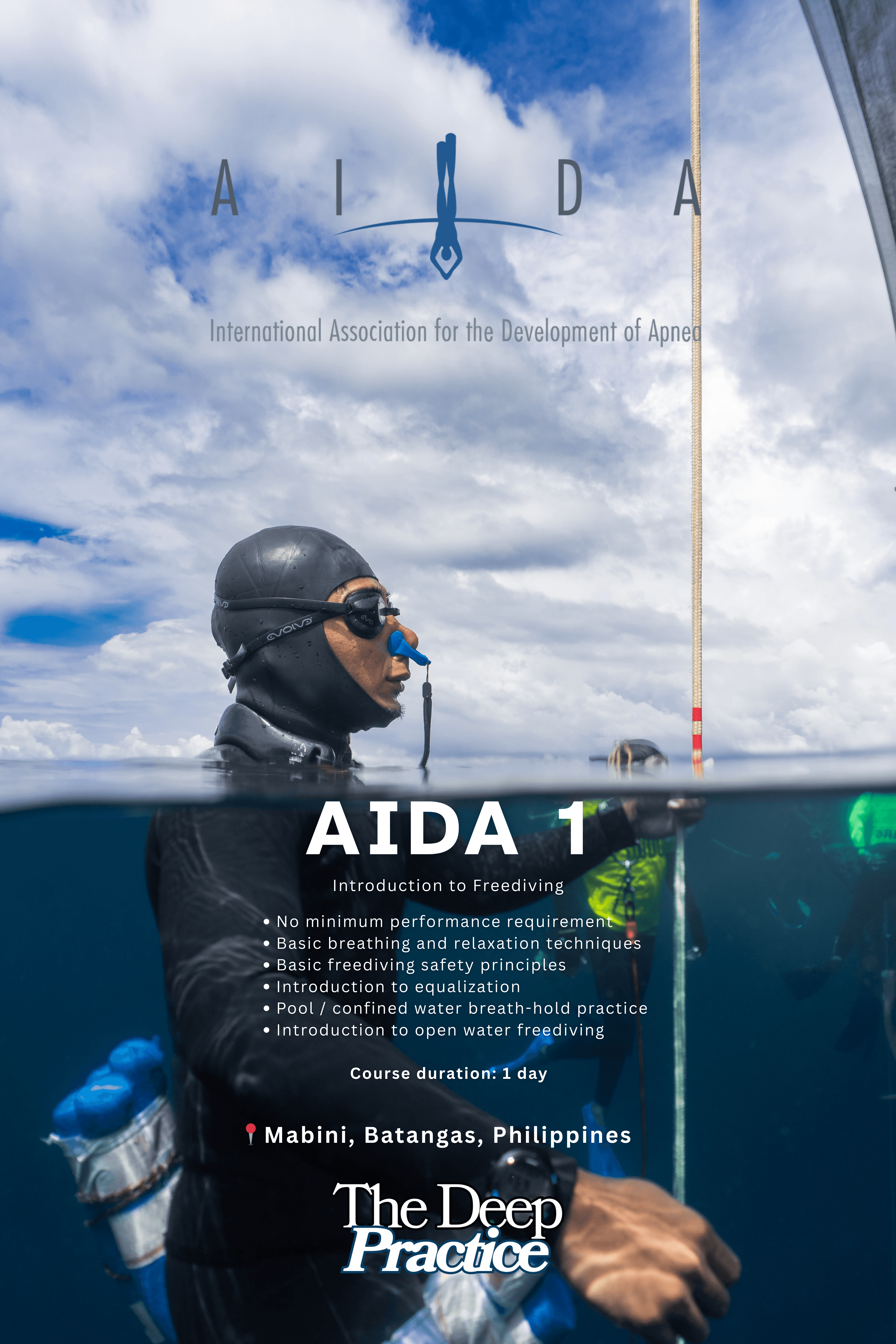 AIDA 1 自由潜水课程 菲律宾 Mabini
