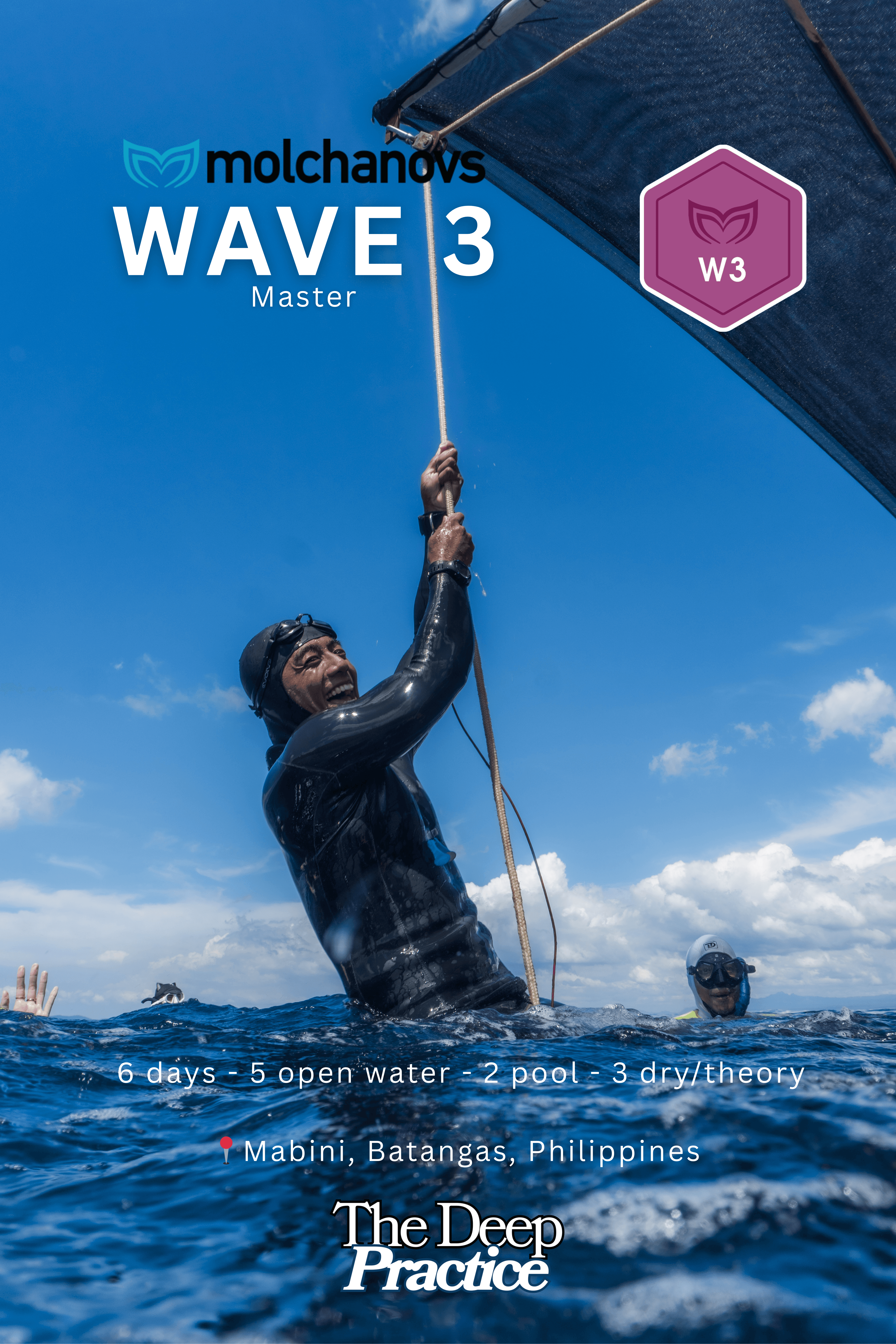 Molchanovs Wave 3 自由潜水课程 菲律宾 Mabini